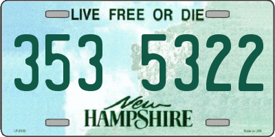 NH license plate 3535322