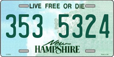 NH license plate 3535324