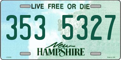 NH license plate 3535327