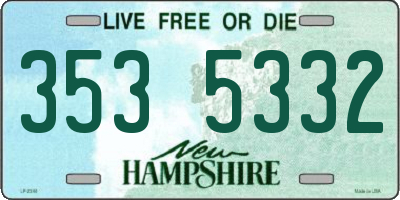 NH license plate 3535332