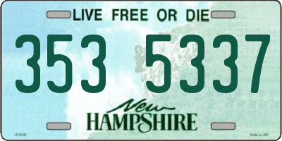 NH license plate 3535337