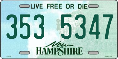 NH license plate 3535347