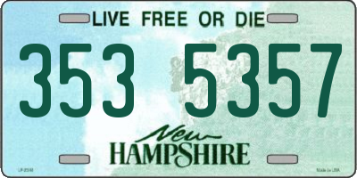 NH license plate 3535357