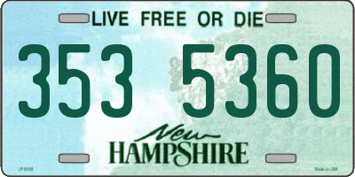 NH license plate 3535360