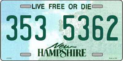 NH license plate 3535362