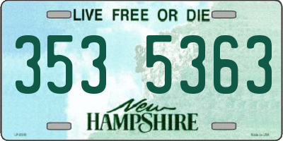 NH license plate 3535363