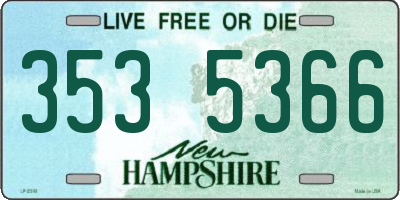 NH license plate 3535366