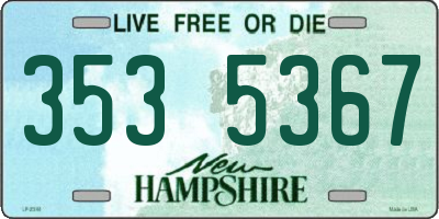 NH license plate 3535367
