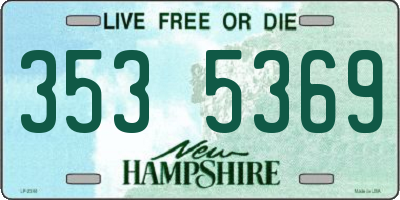 NH license plate 3535369