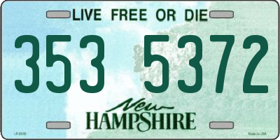 NH license plate 3535372