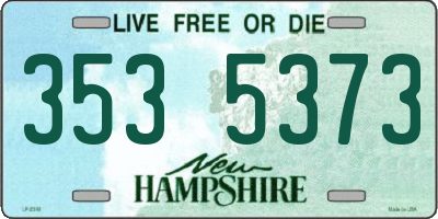 NH license plate 3535373