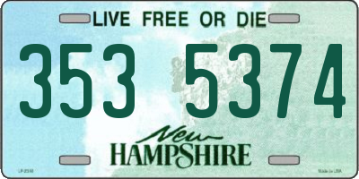 NH license plate 3535374