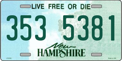 NH license plate 3535381