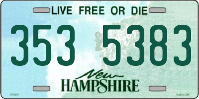 NH license plate 3535383