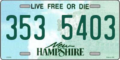 NH license plate 3535403