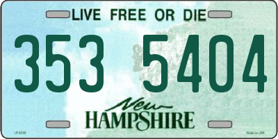 NH license plate 3535404