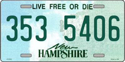 NH license plate 3535406