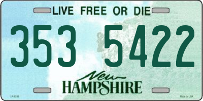NH license plate 3535422