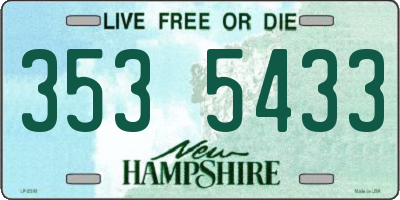 NH license plate 3535433