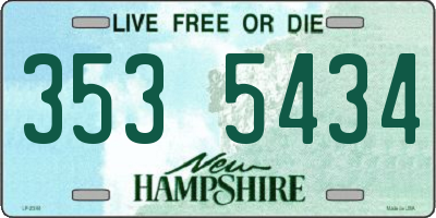 NH license plate 3535434