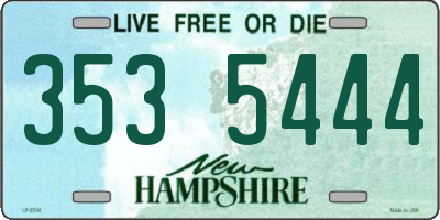 NH license plate 3535444