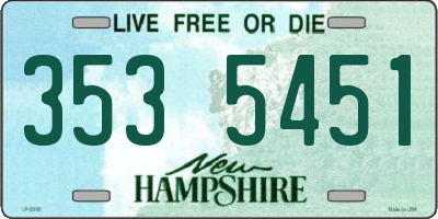 NH license plate 3535451