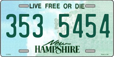 NH license plate 3535454