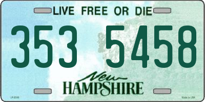 NH license plate 3535458