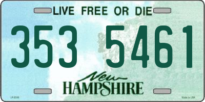 NH license plate 3535461