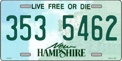 NH license plate 3535462