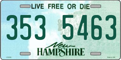 NH license plate 3535463