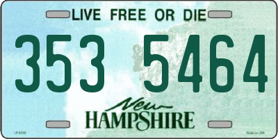 NH license plate 3535464