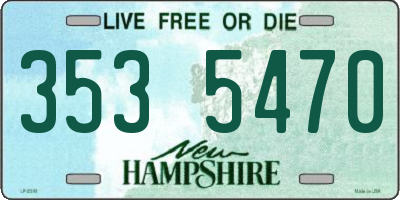 NH license plate 3535470