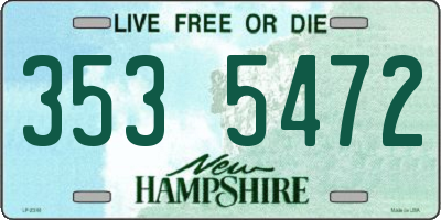 NH license plate 3535472