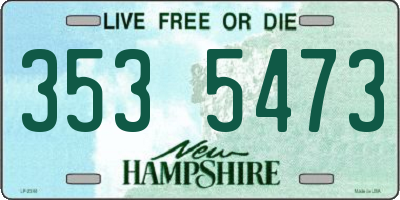 NH license plate 3535473