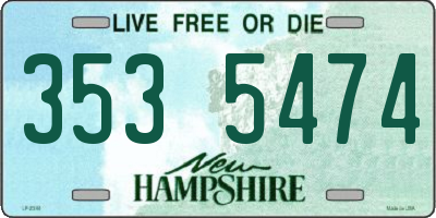 NH license plate 3535474