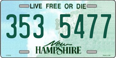 NH license plate 3535477