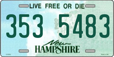 NH license plate 3535483