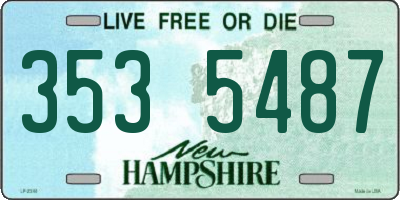 NH license plate 3535487