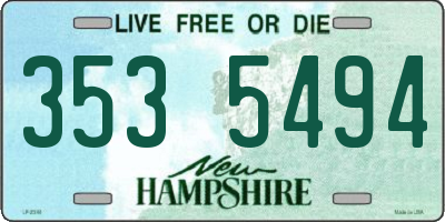 NH license plate 3535494