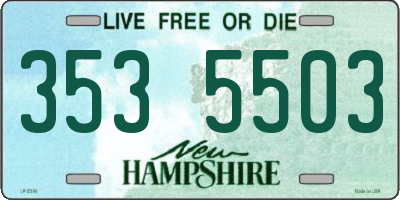 NH license plate 3535503