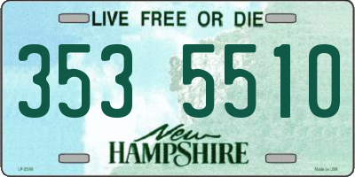 NH license plate 3535510