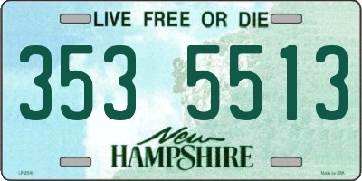 NH license plate 3535513