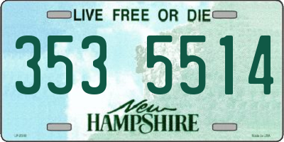 NH license plate 3535514
