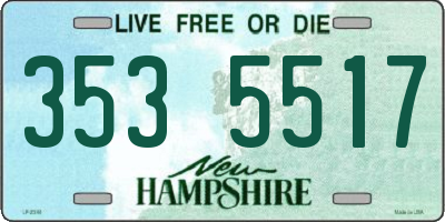 NH license plate 3535517