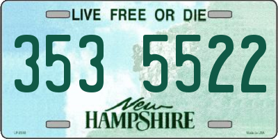 NH license plate 3535522