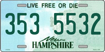 NH license plate 3535532