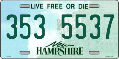NH license plate 3535537