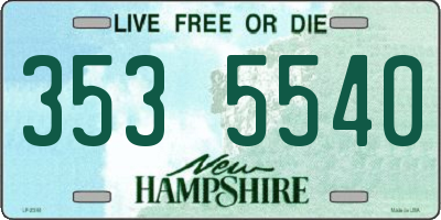 NH license plate 3535540