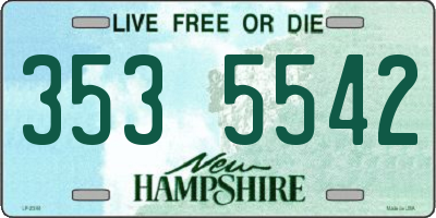 NH license plate 3535542